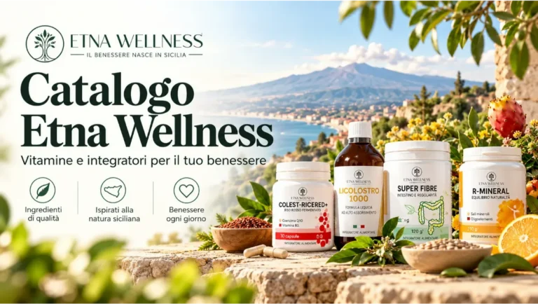 Catalogo Etna Wellness con vitamine e integratori per il benessere