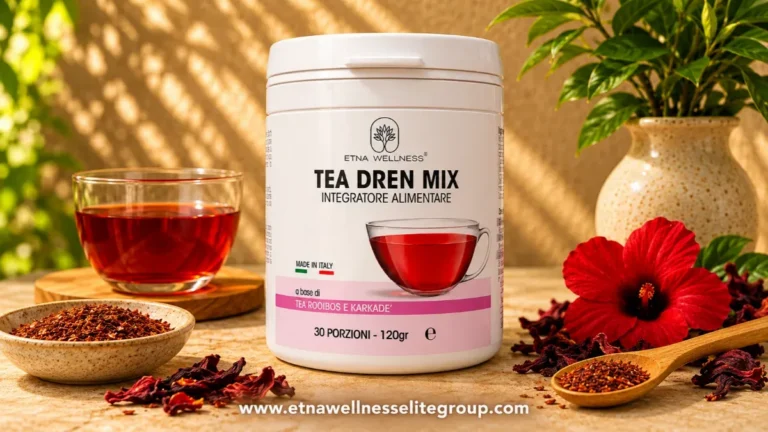 Tea Dren Mix Etna Wellness with rooibos and karkadè herbal infusion
