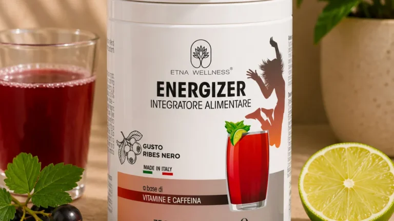 Energizer Etna Wellness vitamins and caffeine blackcurrant powder