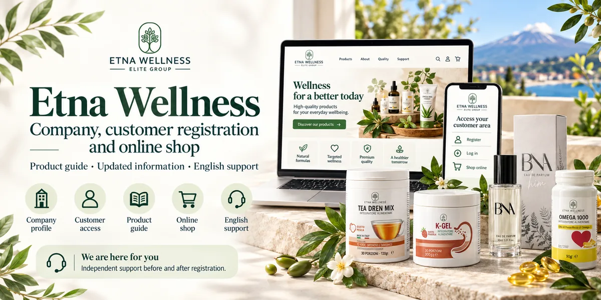 Etna Wellness company, customer registration and online shop support Etna Wellness company customer registration online shop catalogue and support