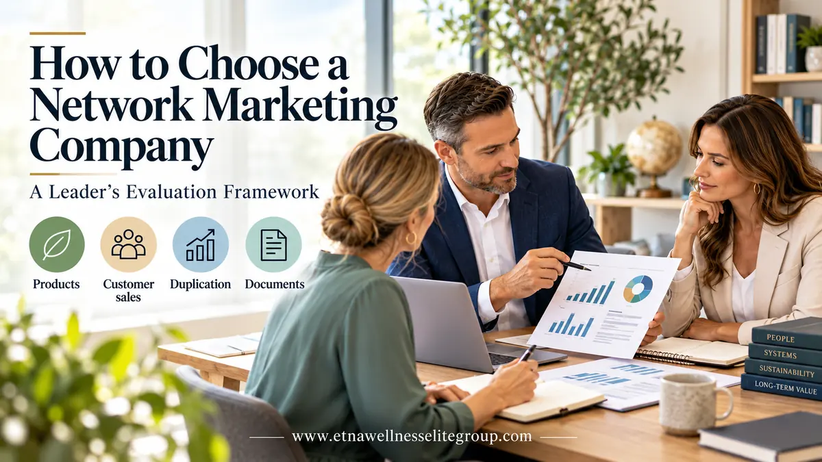 How to Choose a Network Marketing Company: A Leader’s Evaluation Framework