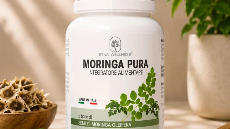 Moringa Pura Etna Wellness food supplement based on Moringa oleifera seeds