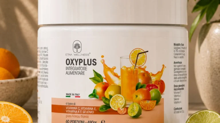 OxyPlus Etna Wellness orange-flavoured antioxidant supplement with vitamins C E A and selenium